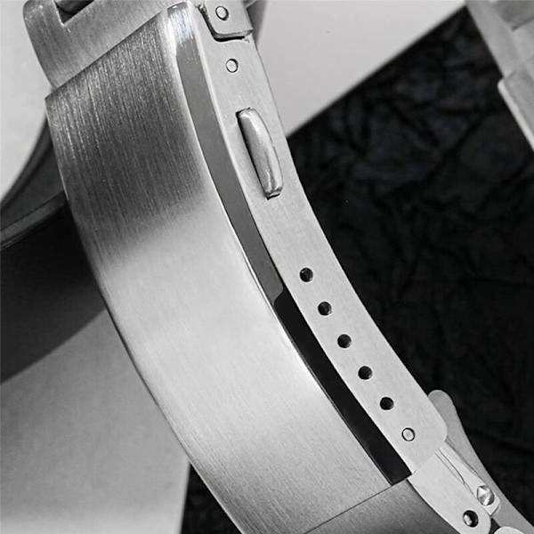 2X Urværk Spænde Fold Sikkerhed Fræset Spænde Rustfrit Stål Armbånd Udskiftning, 18mm
