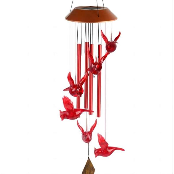 Cardinal Wind Chimes, Red Cardinal Bird aurinkotuulikellot ulkona/puutarhan sisustukseen, Cardinal Garden Lahjat naisen syntymäpäivä/kiitospäivä/joulu, äiti