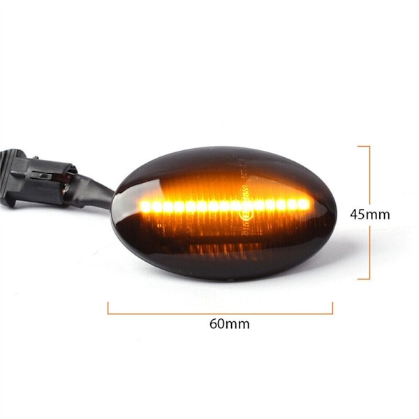 2 stk LED dynamiske sidemarkeringslys blinklys for Opel Corsa B C F Combo