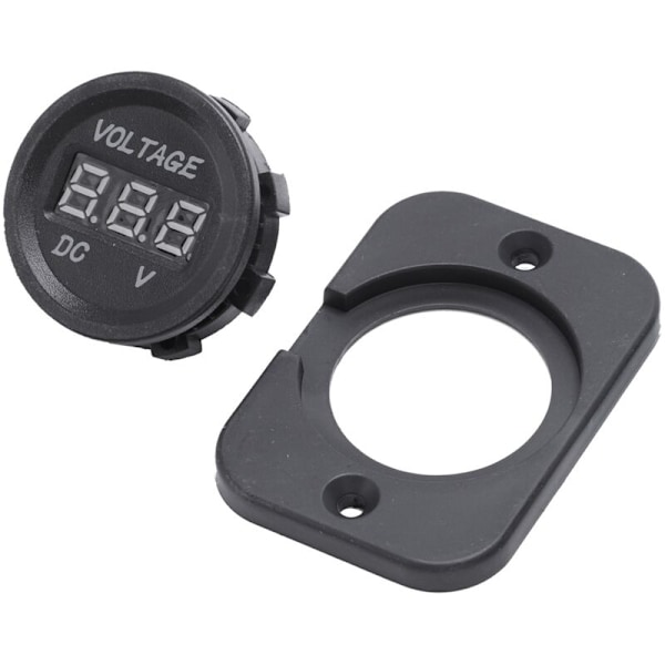 4x 12V-24V Svart Vattentät Spänningsmätare Voltmeter Motorcykel LED Digital Display