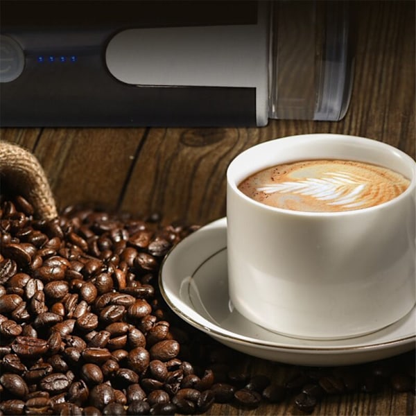 Ledningsfri Elektrisk Kaffemaker 1200 MAh USB Ladbar Utendørs Reise Bil Hjem Bærbar Fullt Automatisk Kaffemaker