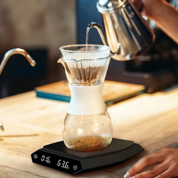 Kaffevekt, Elektronisk espressovekt, Digital dryppkonusvekt, Digital kjøkkenvekt for matlaging, Baking 1