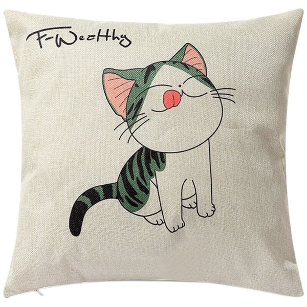 Cat Square Pillow, Decor Pillowcases Cushion Covers for Sofa Car Fashion Pattern 45X45Cm
