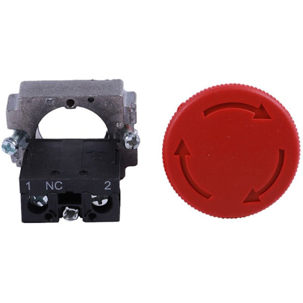 22mm NC Tryckknappsbrytare 600V 10A Röd Svamp Nödstoppsbrytare ZB2-BE102C