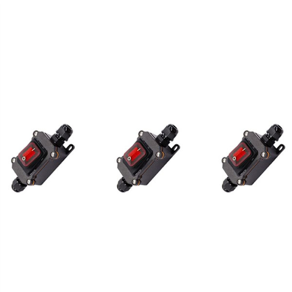 3X Vedenkestävä kytkin IP67 12V DC 20A korkea virta