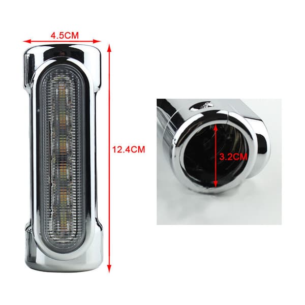 Motorcykel LED-kolonne Highway Switchback Kørelys/Blinklys til (Sort)