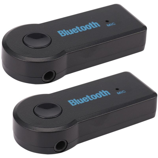 2X Bluetooth 3,5 mm AUX Audio Stereo Musikbilmottagare Adapter