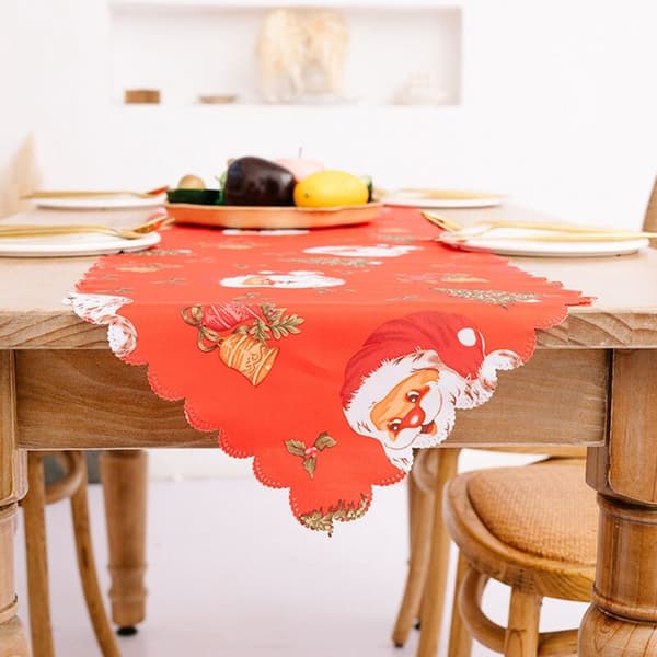 Julbord - Maskintvättbart, tryckt köksbord för middagar och helgdagar, A