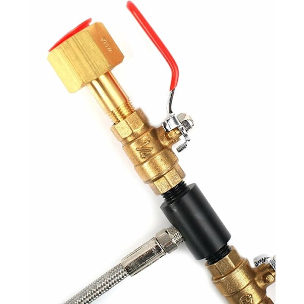 W21.8 CO2 CO2-sylinder påfyllingsadapter slange Soda Stream Maker tilkoblingssett (med 36\" slange og 3000PSI dobbel ventiltrykksmåler)