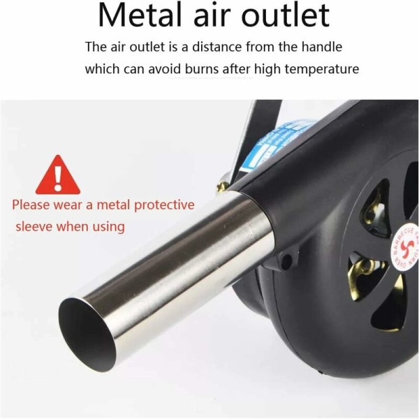 Barbecue Hand Blower, Barbecue Fan Blower, Lämplig för utomhusmatlagning, grill, öppen spis-