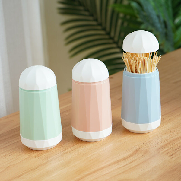 Tandpetare Box Tryck Tandpetare Box Hushåll Tandpetare Damm Box Enkelt Tandpetare Förvaring Plast Tandpetare Box Lämplig för Hem och Restauranger