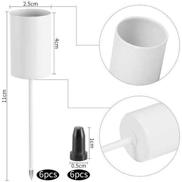 Ljus, Kronan av, Ljusstakar, Kronan av, Ljusstake, Spetsljus med spett, 6 klämmor Vita