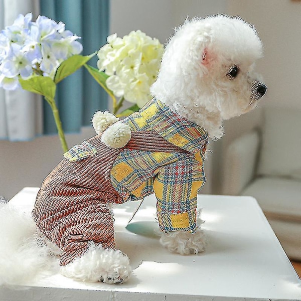 Nopea toimitus Koiran vaatteet,koiran vaatteet Koiran haalari T-paita Pyjamat Vakosamettihousut S-koirille Lemmikkivaatteet