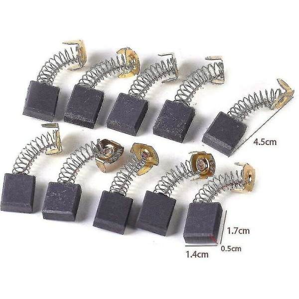 20 stk karbonbørster for elektrisk motor (6,5 x 13,5 x 16 mm)