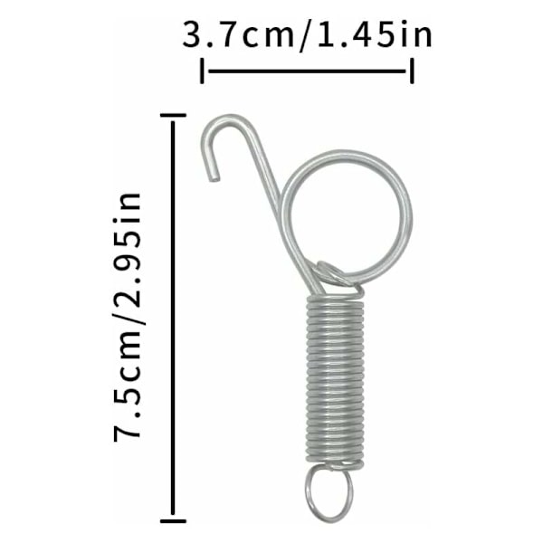 10-pack Metallkaninburar för Dörr, Multifunktionell Fjäderkrok för Djurburar, Fjäderlås för Fästning av Små Djur, Kanin, Hund, Katt, Papegoja, C