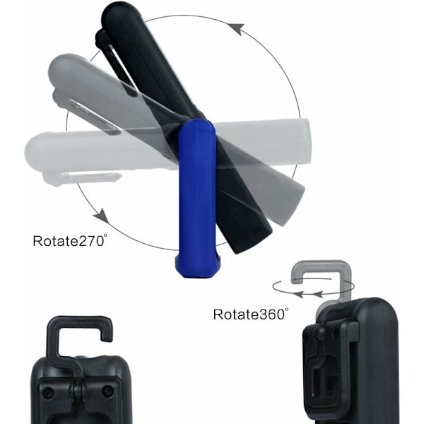 Ladesbar LED arbeidslys, bærbar DIY magnetisk verkstedslykt Kraftig LED + COB arbeidslys med magnetisk base og 360° krok for selvinspeksjon