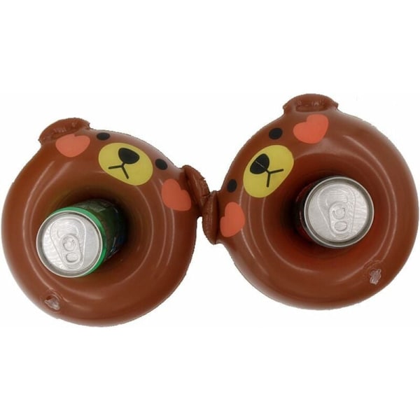 Pool Float Bar, oppustelig poolmadras, sød bjørn oppustelig pool kopholder flyde drikkeholder båd ølholder svømmering bar bakke badelegetøj