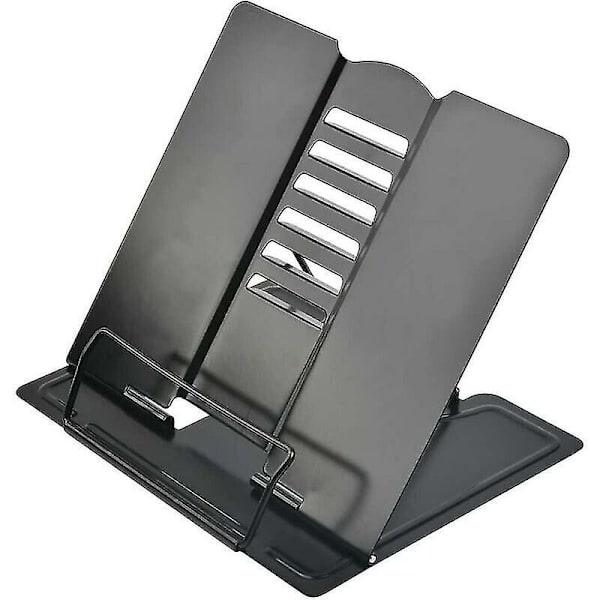 Foldbar justerbar metalhylde læsestativ, 6 justerbare vinkler 21 19cm