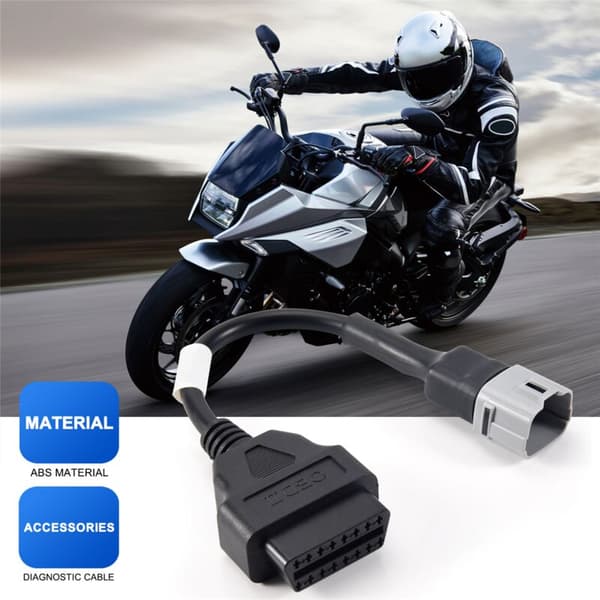 OBD-motorcykelkabel til 6-bens stikkontakt til OBD2-adapter 16