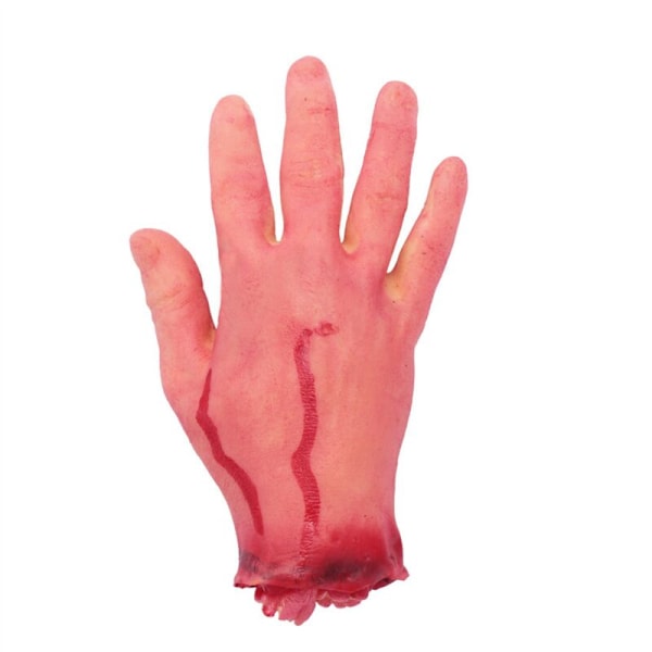 8X Verinen Kauhu Pelottava Halloween-Rekvisiitta Väärennös Leikattu Elämänkokoinen Käsi Kotiin 19 X 10.5cm