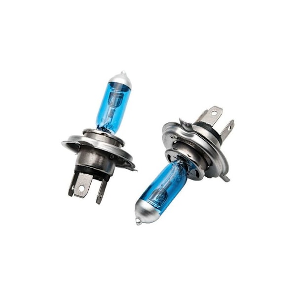 Super Hvite H4 100W 12V Bil Halogen Hovedlys Pærer 8500k 2 stk