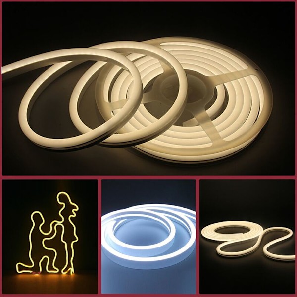 Flexibel LED-remsa Flex LNF 5m 16x8mm 220VAC fluorescerande orange