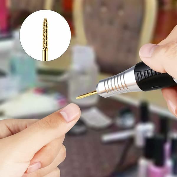 Wolframstålfres för nageldesign, professionell bits för manikyr pedikyr(F), Sunny