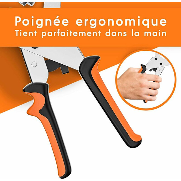 Professionelle øjepunch-tænger - Minimal anstrengelse - Hulningstang med 100 øjer (indre Ø 10 mm)