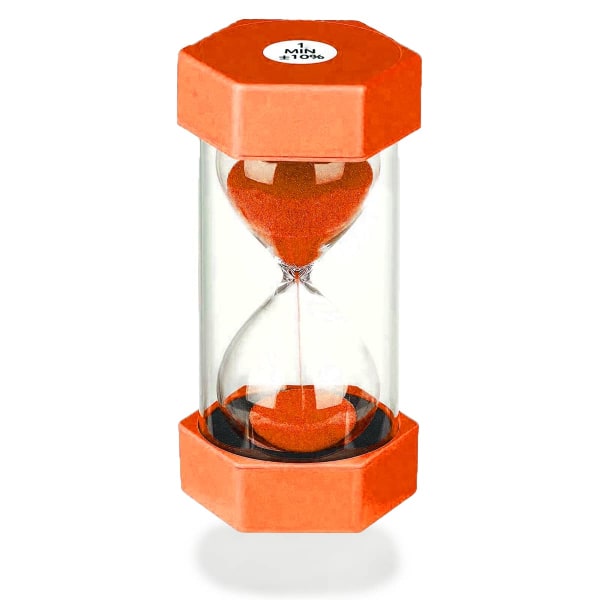 1 minuts färg timglastimer, kökstimer (orange)