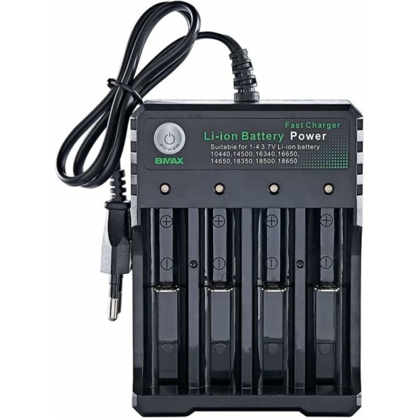 Universal Smart batterilader for 18650 18500 18350 17670 17500 16340 14500 10440 20700 21700 22650 26650 3,7V Li-Ion NI-MH - AAA . Char