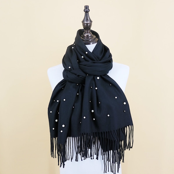 Hot sælgende kvinders perletørklæde til kvinder kvinders sjal vinterkappe lang kvast tørklæde tørklæde til at holde varmen