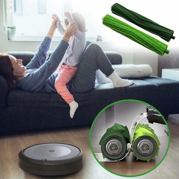 4 Gummibørster for iRobot Roomba I-serie i3 i3+ i4 i4+ i6 i6+ i7 i7+ i8 i8+ E-serie e5 e6