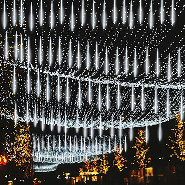 100M Fejelyse 600 LED Varmt Hvidt Lys, 8 Indendørs Udendørs Belysningstilstande, Vandafvisende Lysende Dekoration til Jul Bryllup Fødselsdag Terrasse