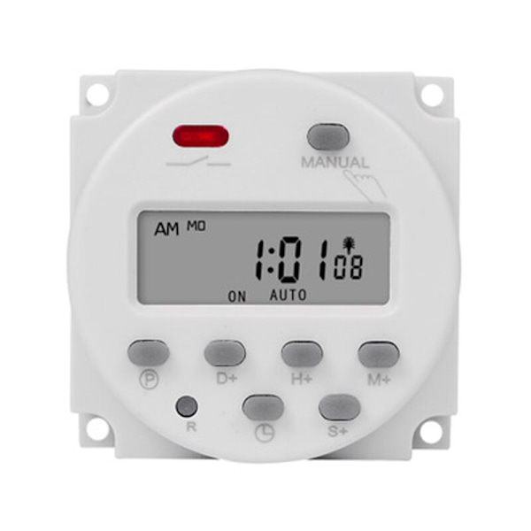 1 Sekunders Intervall 12V LCD Timer Switch Digital 7 Dagar Veckovis Programmerbar Tidrelä Programmerare CN101S