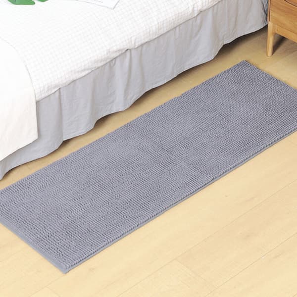 50x120cm Mjuka halkfria silvergrå golvmattor för kök sovrum badrum