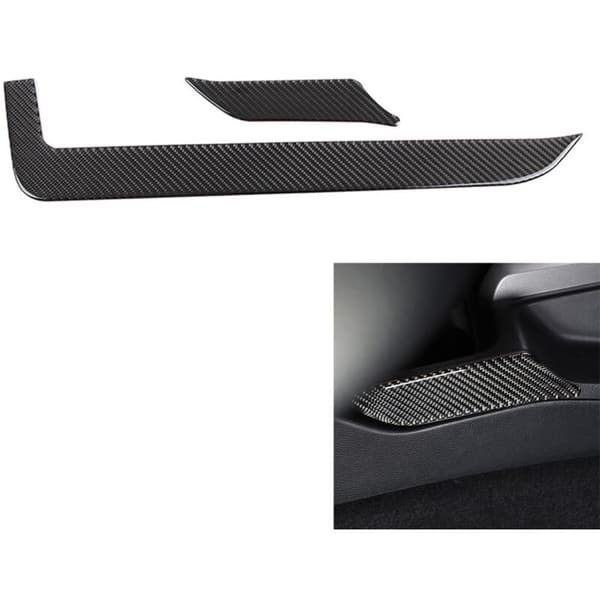 Bil Kulfiber Center Konsol Side Gear Shift Panel Dekorative Dæksel Trim til 2015-2020