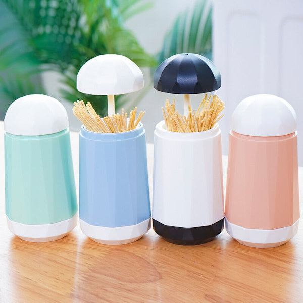 Tandpetare Box Tryck Tandpetare Box Hushåll Tandpetare Damm Box Enkelt Tandpetare Förvaring Plast Tandpetare Box Lämplig för Hem och Restauranger