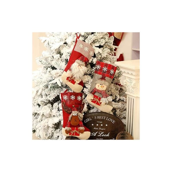Julesokk hengende julegaveoppheng for godterikjekssjokolade (tilfeldig farge)