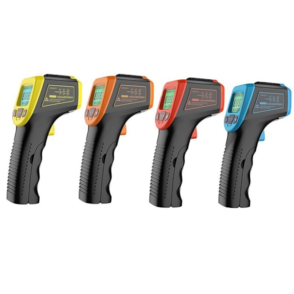 1 stk Orange Infrarød Termometer, -58°F til 1112°F (-50°C til 600°C) Høj Præcision Kontaktløs Infrarød Termometerpistol, Med LCD-Skærm --