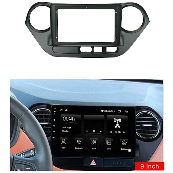 9 Tommer 2 Din Bil Instrumentbræt Ramme Radio Facia Dash Mp5 Afspiller Dvd Adapter Ramme Panel Til I10 2014-