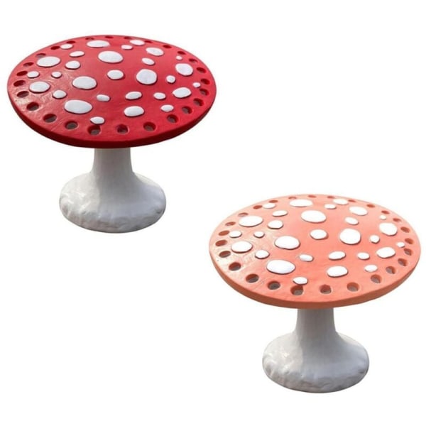 2Pcs 26 Holes Mushroom Earring Holder Earrings Storage Holder Resin Display Stand Organizer Holder