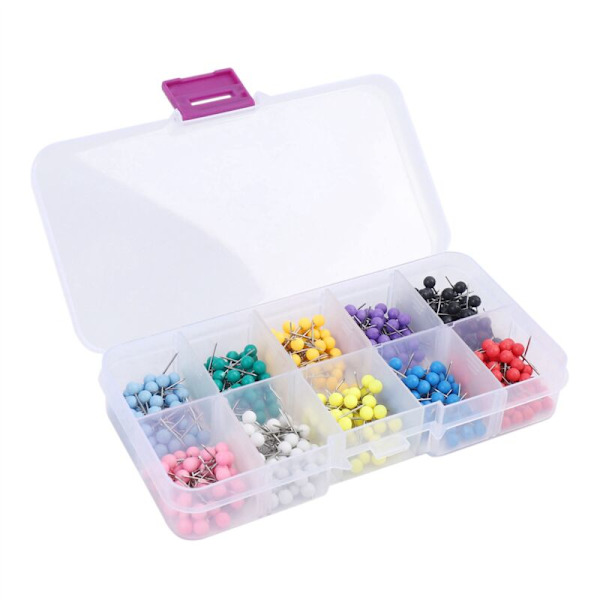 Plastik Push Pins Kortnåle med Stålspids, 4mm, 2000 Styk