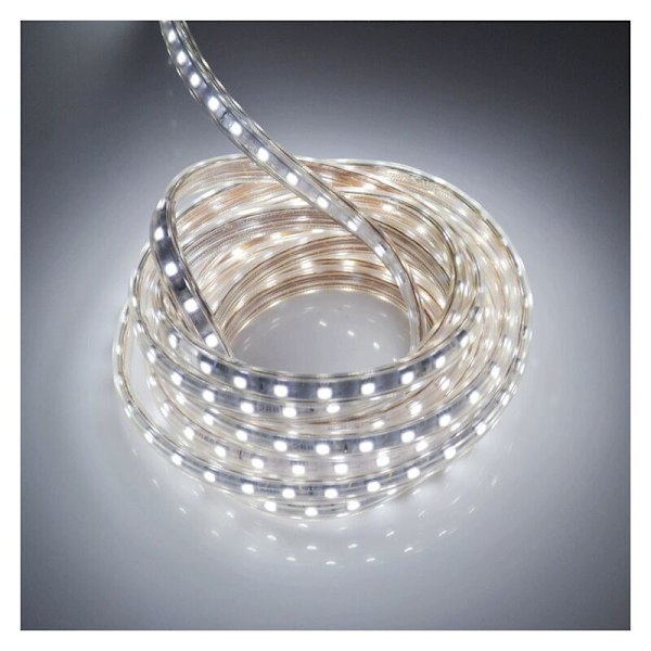 2 Meter LED-bånd med Afbryder IP65 Vandafvisende LED-bånd, 220V LED-bånd, Kold Hvid