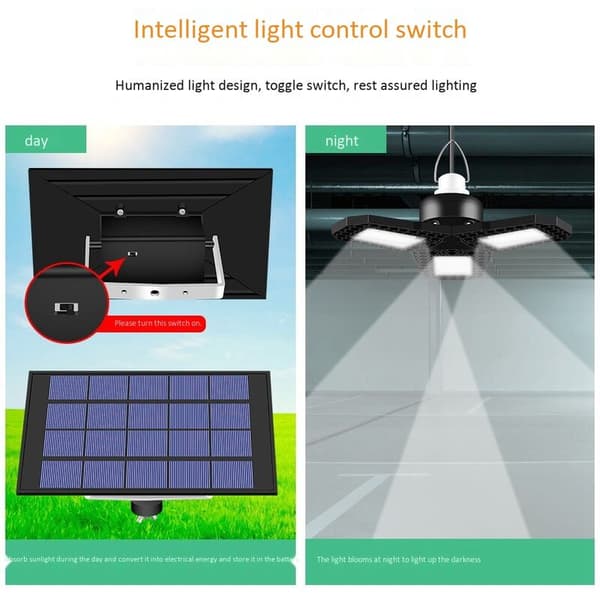 LED solcellelys Vanntett gårdsplass Utendørs solcellelys Sensor gatelys Tre blader 5H Batterilevetid Hjemmedekorasjon
