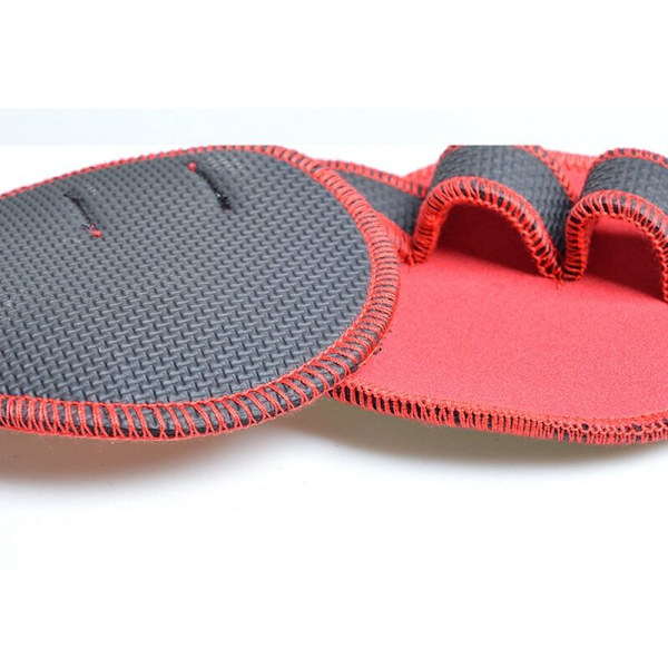 Gym Viktlyftningsgrepp Pad Anti-Halk Hantelgrepp Pads för Kvinnor Fitness Röd