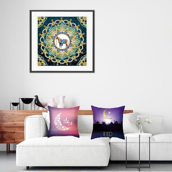 4 stykker Ramadan putedekor Eid Mubarak måne sofa pute for måne sofa pute