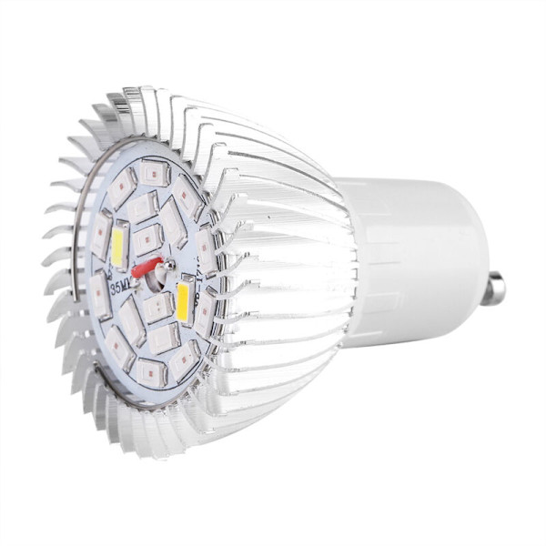 Full Spectrum 85-265V 18W 18 LED Växtlampa Hydroponisk Blomma Växt Odling Glödlampa (GU10)