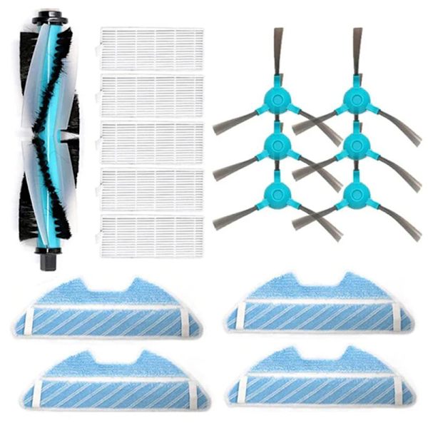 For LISTAR RX3, RX5, RX9, RX10 / RX10 Robotstøvsuger, Del Hovedsidebørste, HEPA-filter, Moppklut