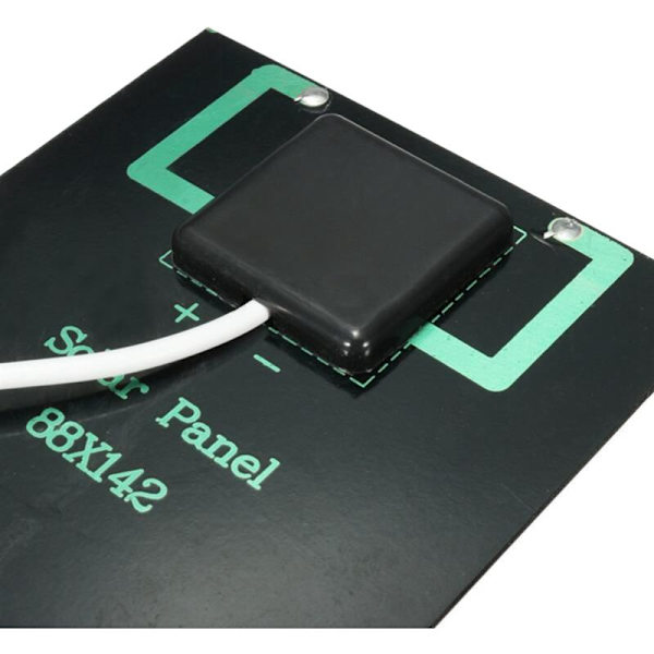 2W 5V Solcellepanel USB Batterilader Utendørs Bærbar for Bærbar PC Bank Vanntett Polysilicon Sollader