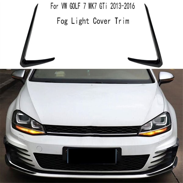 Bumper Splitter för GOLF 7 MK7 2013-2016 Dimljuskåpa Trim Luftventilationsklaff Canards Karosseri Kit